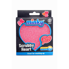 Губка для миття посуду Minky Scrubby Heart, лімітована серія, 1 шт